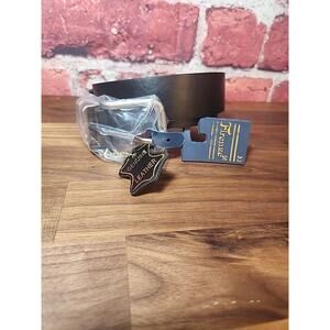 FIRENZE LEATHER BLACK BELT 1.5 In Wide SIZE 32.